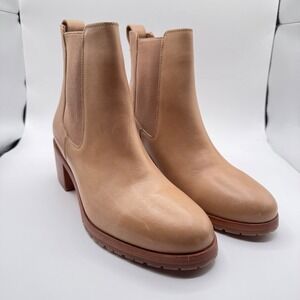 Nisolo Ana Go‎ To Heeled Chelsea Boot Almond Leather Women's 10 New in Box